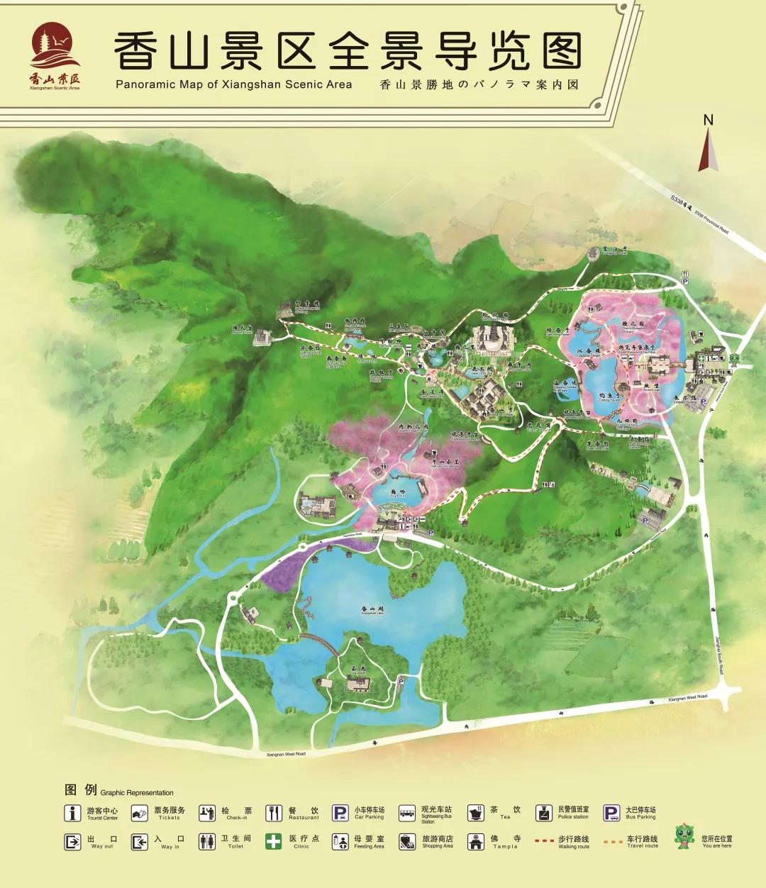 张家港香山风景区全景导览图